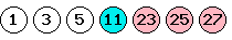 01 04 11 12 15 20 25