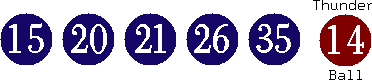 15 20 21 26 35 (14)