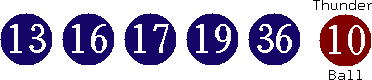 13 16 17 19 36 (10)