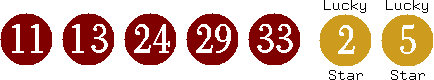 11 13 24 29 33 (02 05)
