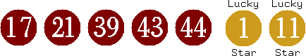 17 21 39 43 44 (01 11)
