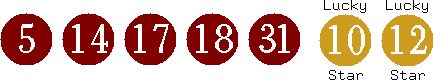 05 14 17 18 31 (10 12)