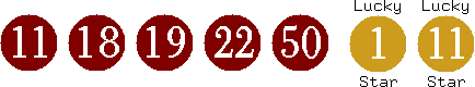 11 18 19 22 50 (01 11)