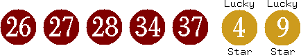 26 27 28 34 37 (04 09)
