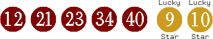 12 21 23 34 40 (09 10)