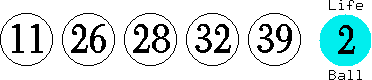 11 26 28 32 39 (02)
