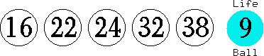 16 22 24 32 38 (09)