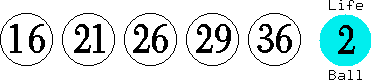 16 21 26 29 36 (02)
