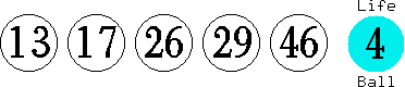 13 17 26 29 46 (04)