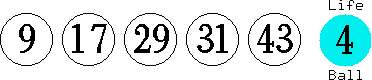 09 17 29 31 43 (04)