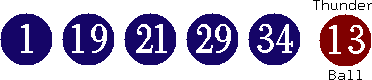 01 19 21 29 34 (13)