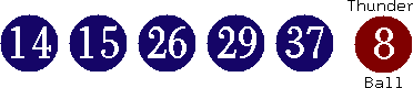 14 15 26 29 37 (08)