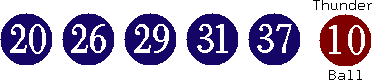 20 26 29 31 37 (10)