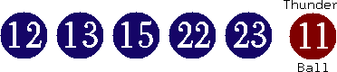 12 13 15 22 23 (11)