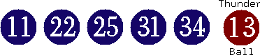 11 22 25 31 34 (13)