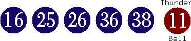 16 25 26 36 38 (11)