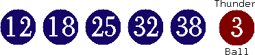 12 18 25 32 38 (03)