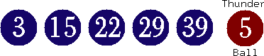 03 15 22 29 39 (05)