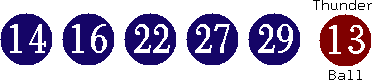 14 16 22 27 29 (13)