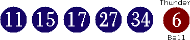 11 15 17 27 34 (06)