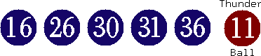 16 26 30 31 36 (11)