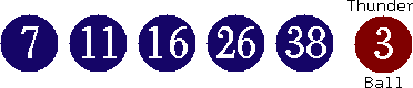 07 11 16 26 38 (03)