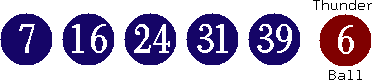 07 16 24 31 39 (06)