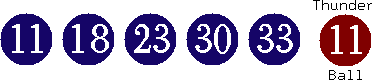11 18 23 30 33 (11)