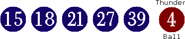 15 18 21 27 39 (04)