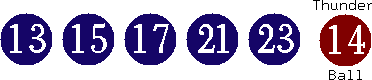 13 15 17 21 23 (14)
