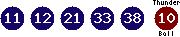 11 12 21 33 38 (10)