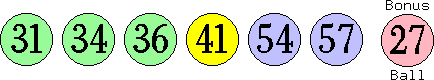 31 34 36 41 54 57 (27)