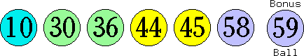 10 30 36 44 45 58 (59)