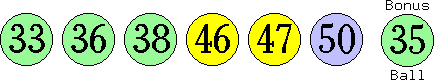33 36 38 46 47 50 (35)