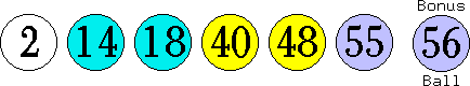 02 14 18 40 48 55 (56)