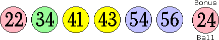 22 34 41 43 54 56 (24)