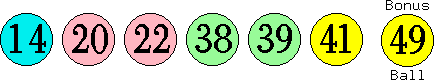 14 20 22 38 39 41 (49)
